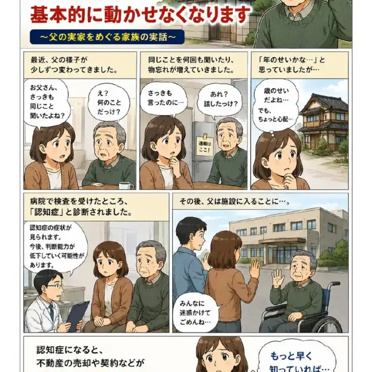 マンガ：認知症になると不動産は基本的に動かせなくなります〜父の実家をめぐる家族の実話〜（今は聞くだけシリーズ①）
