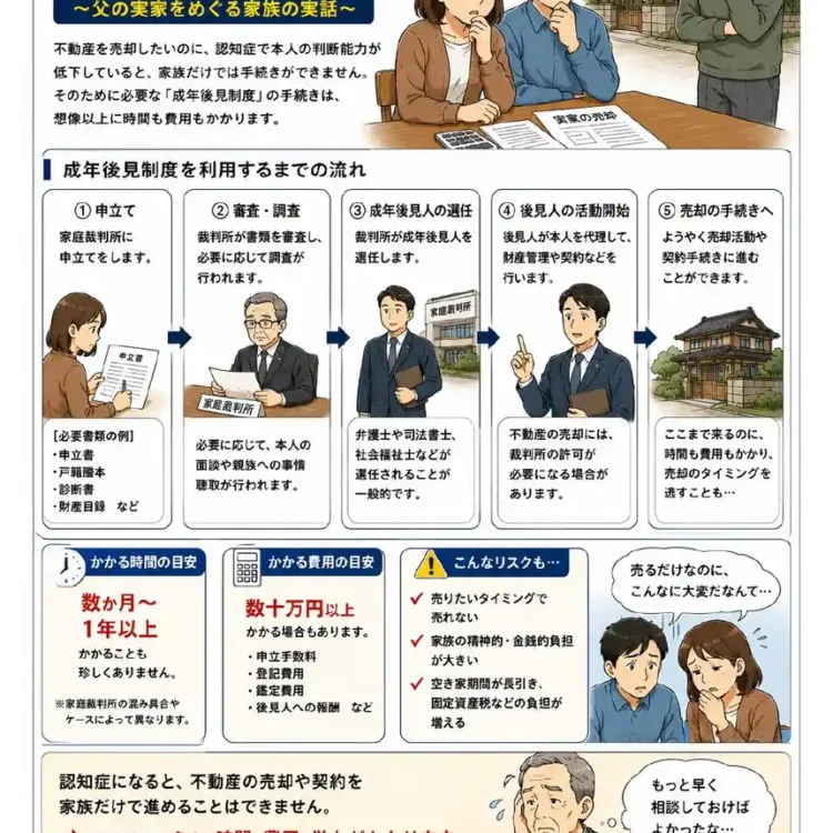 マンガ:家族だけでは進められない現実〜成年後見制度の流れと負担〜(今は聞くだけシリーズ③)